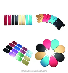 Factory Supply Double Blank Sided Stamping Anodizing laser Aluminum Alloy Dog Tags