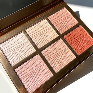 Lujosa paleta de 6 colores intensamente pigmentada, brillo prensado alto, brillo iluminador, maquillaje facial, resaltador de contorno, <span class=keywords><strong>bronceador</strong></span> - Product Image 2