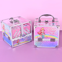 Penjualan laris Set Makeup lengkap anak-anak dengan tas Makeup anak perempuan makeup putri anak-anak asli