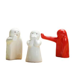 Pot à épices en céramique Shaker pour épices Lovely <span class=keywords><strong>Couple</strong></span> Salière et poivrière Lovely Spice Jar Lot de 2 - Product Image 3