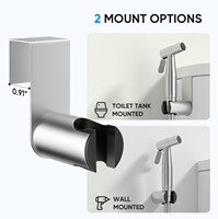 Ensemble de douchette pour toilettes CF avec contrôle de la pression de l'eau réglable, pour bébé, hygiène féminine, en acier inoxydable, pulvérisateur de bidet portable pour toilettes