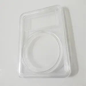 보장 품질 독특한 40mm 투명 기념 평면 명확한 플라스틱 디스플레이 동전 상자