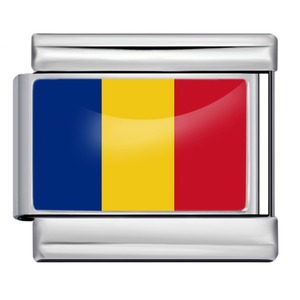 Accesorios para Pulseras Modulares DIY de Acero Inoxidable, Serie de Resina con Foto de Bandera Mundial y Base de Oro y Plata, Dijes Italianos, Venta al por Mayor - Product Image 3