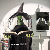 2025 nouveau Halloween activé par le mouvement Statue de sorcière maison hantée extérieur debout Animatronic décoration accessoire