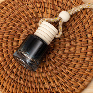 <strong>Car</strong> Decoration <strong>Diffuser</strong> Bottle, 8ml Cylinder Glass Bottle with Wooden Lid &amp; Lanyard - Product Image 6