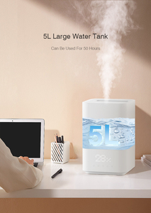 <span class=keywords><strong>Humidificador</strong></span> de Aire Ultrasónico Híbrido RUNAL de 5L con <span class=keywords><strong>Vapor</strong></span> Caliente, Gran Producción de Niebla, Llenado Superior y Calefacción para Habitación de Bebé - Product Image 2