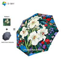 Parapluie publicitaire pliable à 3 sections, ouverture automatique, impression personnalisée du logo, résistant au vent et à l'eau, parapluie de pluie 8K