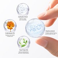 Patchs Hydrocolloïdes Anti-Acné Star 48 Points Forme Invisible Absorbant Traitement des Imperfections du Visage Huile Essentielle d'Arbre à Thé