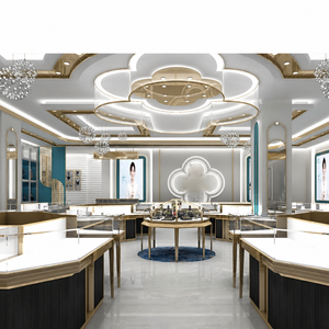 Customized Modern Custom Jewelry Display Showcase with LED Lighting Design for Jewelry Store Interior and Retail Furniture - Product Image 1