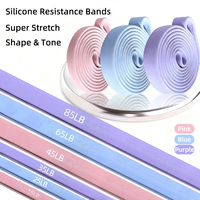 Bandas de Resistencia de Silicona Profesionales, Bandas de Tracción para Ejercicios de Cuerpo Completo, Parte Superior e Inferior, Entrenamiento Físico, Estiramiento