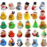Calendrier de canards en caoutchouc de Noël en gros promotionnel jouet de bain canard en caoutchouc cadeaux de Noël créatifs