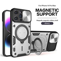 Funda para Tecno Camon 30S Pro 4G y para Infinix Zero 40 4G con Cubierta Trasera Deslizante para la Lente de la Cámara, Anillo Magnético y Soporte