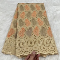 Dentelle suisse respirant coton tissu plume broderie creux ajouré dentelle tissu absorbant la sueur femmes robe écharpe jupes