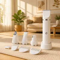 Tondeuse professionnelle sans fil pour animaux de compagnie, chiens et chats, avec lames métalliques, kit de toilettage