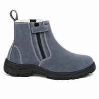 Bottes de sécurité AIMVVSEC à embout d'acier avec fermeture éclair latérale, isolation électrique 6KV, semelle antidérapante en caoutchouc PU, daim, pour l'hiver en usine