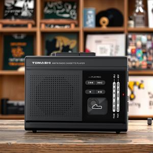Reproductor de Casetes Retro Portátil, Reproduce y Transcribe con Tarjeta SD, Compatible con Radio AM/FM, Grabadora de Casetes - Product Image 1