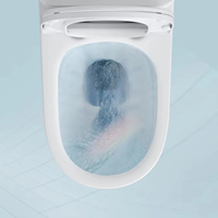 Ensemble de sanitaires pour salle de bain, WC, cuvette de toilette et lavabo, céramique, montage au sol, chasse d'eau directe, toilette monobloc