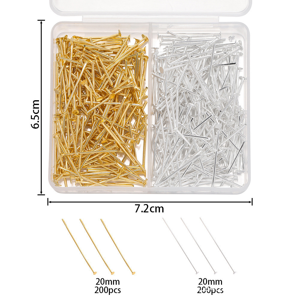 Ensemble de 2 épingles à tête plate en cuivre