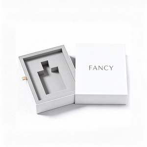 OEM Custom Drawer Perfume Gift <b>Box</b> with <b>Silver</b> Foil Logo and EVA Insert - Rigid Cardboard Luxury Cosmetic Packaging - Product Image 1
