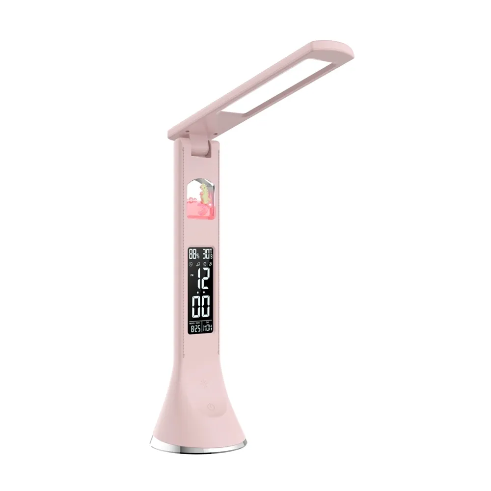 High quality led white light magnetic wall bedside reading lamp rechargeable table students small desk lamp with clock
