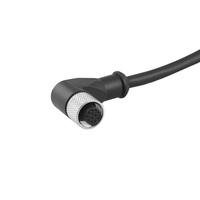 Câble de caméra Alvin's Cables pour utilisation avec caméra, connecteurs M12 A-Code 12 broches femelle et M8 6 broches mâle à angle droit