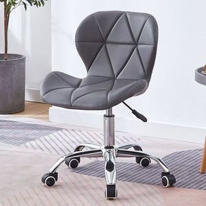 Chaise de bar moderne de luxe avec siège en cuir réglable en hauteur, pieds en acier, personnalisable, mobilier d'usine pour la maison, le bureau ou le salon - Product Image 1