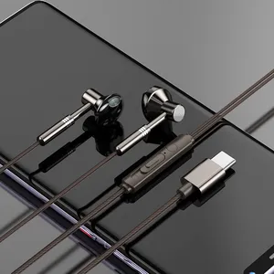 Cantell Earphone Audiophile audio DAC Digital, Headphone kualitas tinggi dengan mikrofon Tipe C berkabel