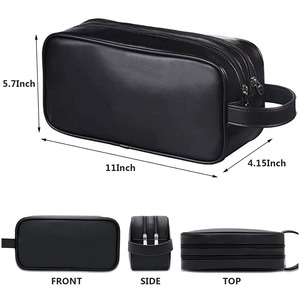 PU <strong>Leather</strong> <strong>Toiletry</strong> <strong>Bag</strong> PVC Travel Cosmetic Makeup Pack Pouch Waterproof PU Cosmetic Washing Unisex Storage Hanging <strong>Toiletry</strong> <strong>Bag</strong> - Product Image 5
