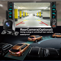 Reproductor MP5 para Coche de 7" 2 Din para Toyota Universal, Estéreo con CarPlay/USB/FM/SD/BT y Mirror Link para iOS/Android