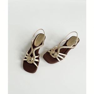 Elegant Crystal Embellished Flip Flop Roman Sandals Soft Flat Casual Ladies <b>Beach</b> Travel <b>Shoes</b> - Product Image 6