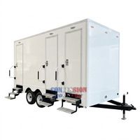 Remorque WC Mobile Préfabriquée et Portable pour Parcs, Campings et Espaces Publics aux États-Unis