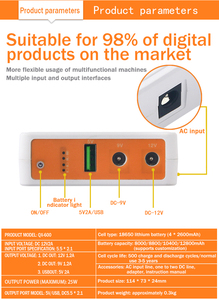 OEM thương hiệu sao lưu 18650 điện Lithium Battery UPS cho IP CCTV máy ảnh Pin Modem điện thoại di động <span class=keywords><strong>mini</strong></span> UPS biến tần chuyển đổi - Product Image 3