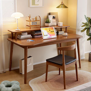 Escritorio Multiusos de Madera Maciza con Almacenamiento, Librero Simple, Banco de Trabajo para Estudiantes de Primaria y Secundaria, Dormitorio, <span class=keywords><strong>Estudio</strong></span> - Product Image 4