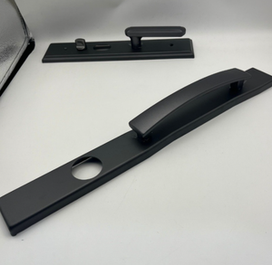 Poignée <span class=keywords><strong>de</strong></span> <span class=keywords><strong>porte</strong></span> universelle grise en fer robuste, à <span class=keywords><strong>action</strong></span> simple, avec panneau allongé pour portes d'entrée/<span class=keywords><strong>de</strong></span> sécurité - Product Image 4