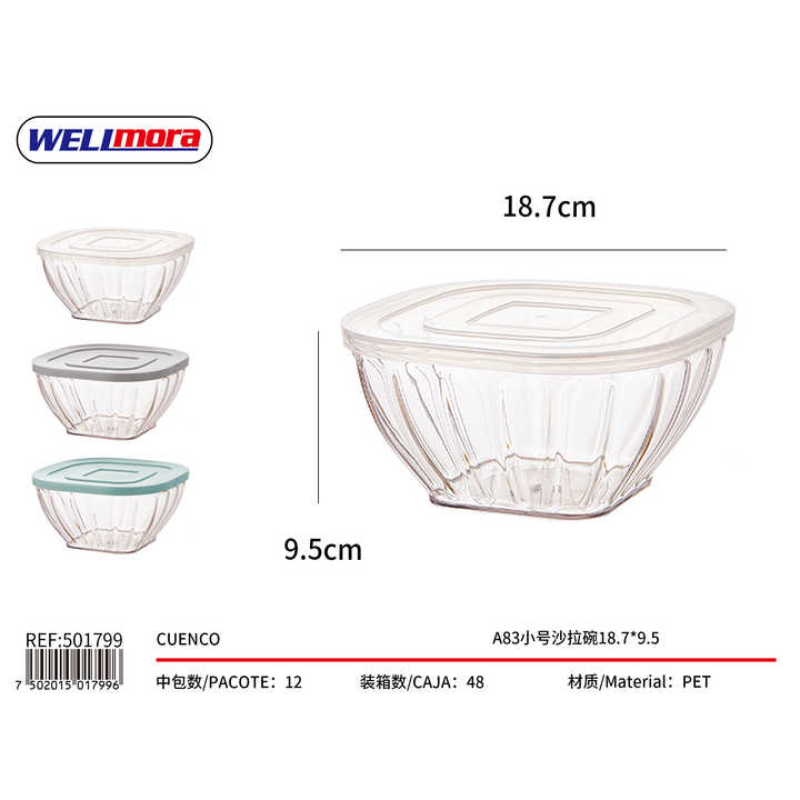 A83 Small Salad Bowl 18.7*9.5 for Pets Premium Pet Bowls & Feeders