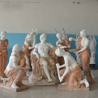 Stock personnalisé de haute qualité en marbre blanc grec classique Dieu Statue Apollon et Daphné Sculpture