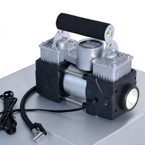 Heavy Duty Double Cylinder Car Truck Tire <b>Pump</b> With LED Light Corded Portable 12V MBJ-018(Digital Display) Oil-lu - Product Image 6