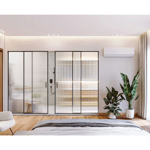 Placards de chambre à coucher Walk-in durables Conceptions de verre contreplaqué <span class=keywords><strong>pour</strong></span> chambre principale Amoires Armoires japonaises <span class=keywords><strong>pour</strong></span> meubles de maison Hôtel Villa - Product Image 5