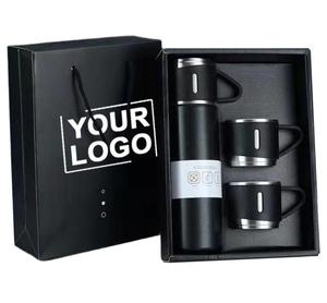 Botella de Agua de Acero Inoxidable 304 con Logotipo Personalizado, Vaso Térmico, Juego de Termos Rectos con 3 Tapas - Product Image 4