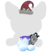 Porte-clés en peluche de Noël de 10 cm, personnage de dessin animé, petit pendentif, breloque, mini poupée, jouet en peluche anime pour Noël