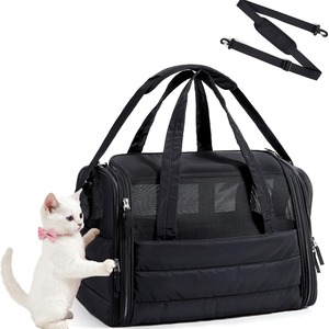 <b>Cat</b> bag soft-faced <b>cat</b> outing pet bag small and medium-sized <b>cat</b> dog quilting foldable fluffy handbag messenger dog bag - Product Image 5