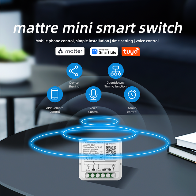 Matter 16A Mini Smart Home Switch ZigBee Breaker DIY with Timer Control Module Smart Home Products