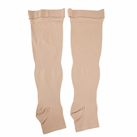 Chaussettes hautes de compression en nylon élastique anti-transpiration, épaisseur standard