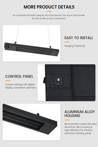 Ngoài trời 1500W 2400W 3200W Nhôm Nhà ở hồng ngoại xa sưởi ấm Điện trần hoặc treo tường <span class=keywords><strong>Patio</strong></span> nóng - Product Image 6