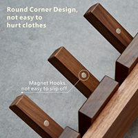 Porte-manteau mural en bois cintre crochets muraux pour suspendre manteaux/clés/chapeaux/peignoir serviettes/plantes/sacs décor à la maison cadeau noyer