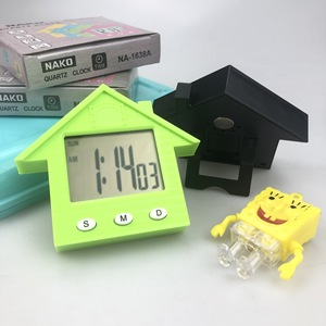 Nako House Shaped Digital Clock Kids Room Decor Battery Powered Multi Functional Alarm Timer For Children's Bedroom - Product Image 2