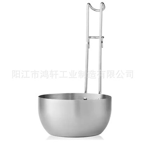 Stainless Steel Sauce Bowl With Silicone Brush 22.5Cm For <b>BBQ</b> Cooking Baking Seasoning Tools - Product Image 3