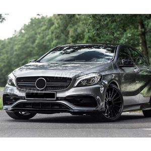 7 piezas de alerón delantero con divisor lateral y canards para Mercedes-Benz W176 A180 A200 A250 A45 AMG 2016 2017 2018 - Product Image 3