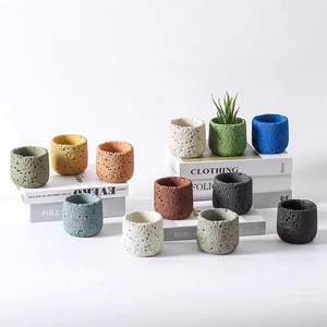 Gran oferta, de <span class=keywords><strong>piedra</strong></span> volcánica maceta grande, macetas creativas de cemento, adornos de aromaterapia de textura Natural para plantas verdes de jardín - Product Image 1