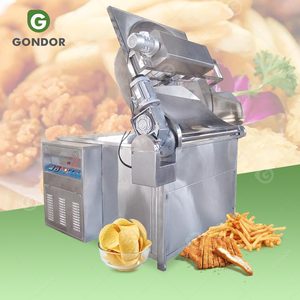 Friteuse a Gaz Fried Broasted Chicken Wings Machine Auto Lift Gas Double Deep Stirring Fryer <span class=keywords><strong>Precio</strong></span> en India - Product Image 1